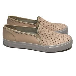 Keds Double Decker PERF Faux Leather Sneaker Shoe Pink Womens Sz 9 Slide On